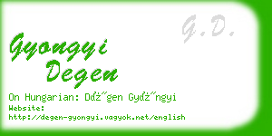 gyongyi degen business card